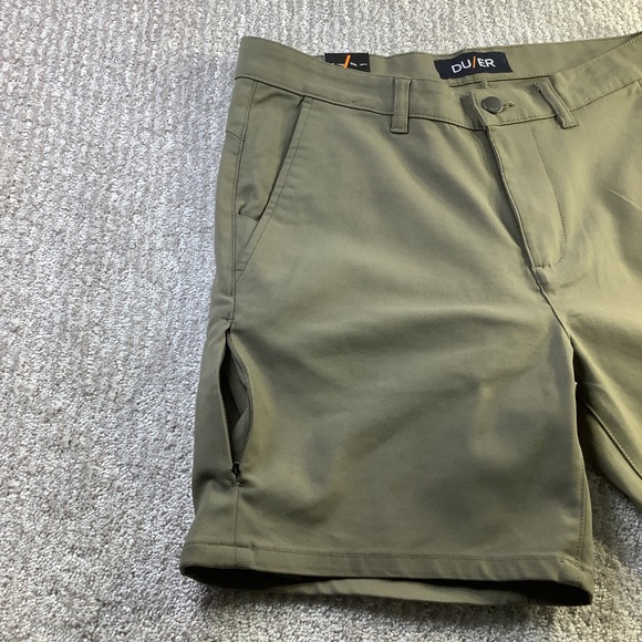 DU/ER Nustretch Shorts Thyme Green Technical Performance Mens Size 32 NWT - Picture 12 of 16